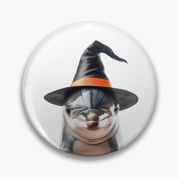 Item preview, Dolphin Wearing Halloween Witch Hat designed and sold by LazyOwlStore.