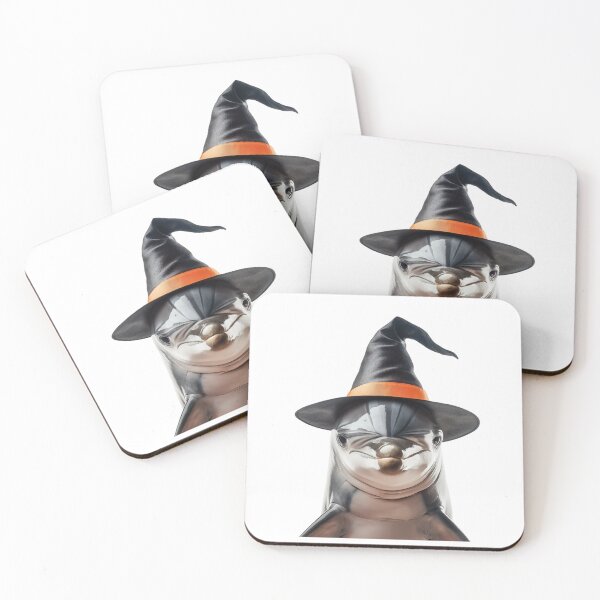 Item preview, Dolphin Wearing Halloween Witch Hat designed and sold by LazyOwlStore.
