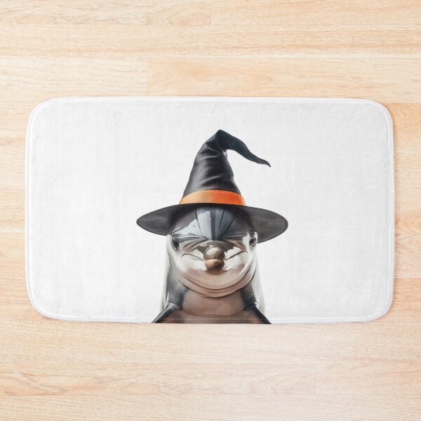 Item preview, Dolphin Wearing Halloween Witch Hat designed and sold by LazyOwlStore.
