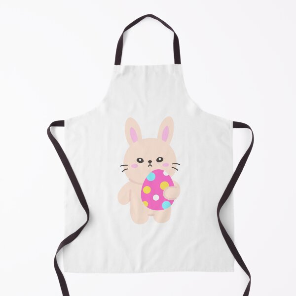 Item preview, Standing Bunny Holding Pink Polka Dot Easter Egg – Adorable Kawaii Spring Sticker designed and sold by BubiStudio.