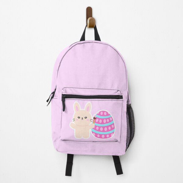 Item preview, Artistic Bunny Painting Giant Pink Easter Egg – Creative Kawaii Spring Sticker designed and sold by BubiStudio.