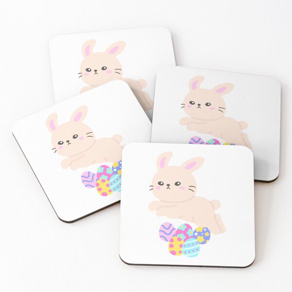 Item preview, Leaping Bunny with Colorful Decorated Easter Eggs – Vibrant Pastel Spring Sticker designed and sold by BubiStudio.