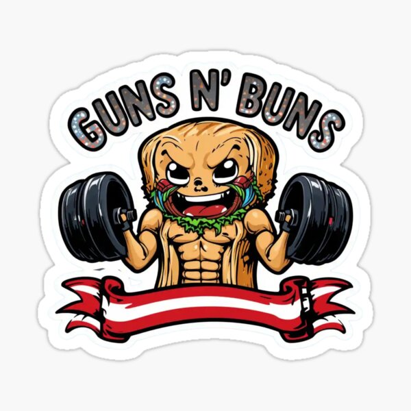 Item preview, Guns N’ Buns Vibes Reloaded-Viral Drop 2025 designed and sold by Imaginarium of Chaos falcon88 .