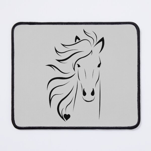 Item preview, Horse lover - Black horse and heart design on gray background designed and sold by ZenNature.