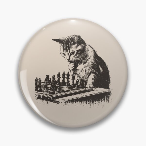Artikelvorschau, Katze spielt Schach entworfen und verkauft von wowwowmeow.