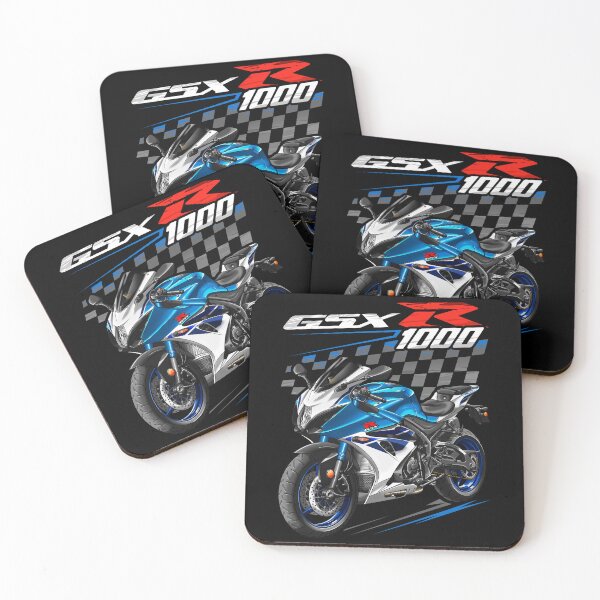 Item preview, Suzuki GSXR1000 2024 (Pearl Brilliant White & Metallic Triton Blue) for Motorcycle Riders designed and sold by MotoApparelHub.