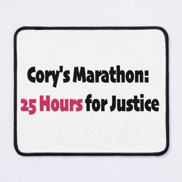 Item preview, Cory's 25-Hour Justice Marathon designed and sold by Alla-Creates.