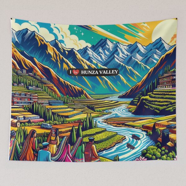 Item preview, Hunza Valley Pakistan AI Art – Perfect for Nature Lovers, Scenic Vacations & Beautiful Travel Accessories designed and sold by knalpot-design.