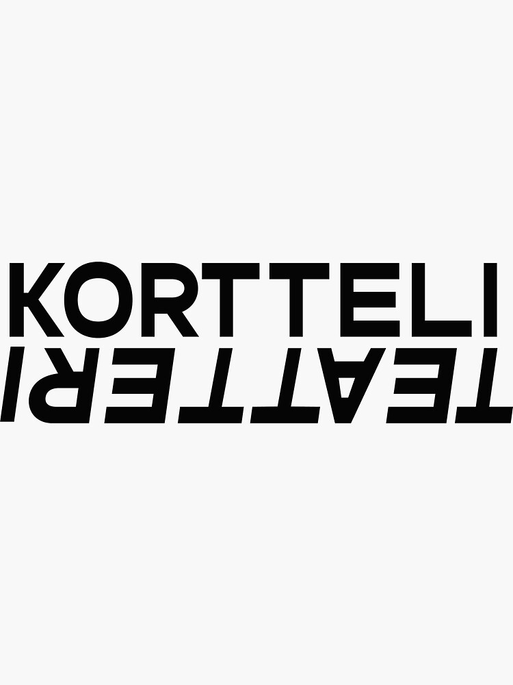 Thumbnail 3 of 3, Sticker, Kortteliteatteri_vaaka_mustavalko designed and sold by Teatteri00660.