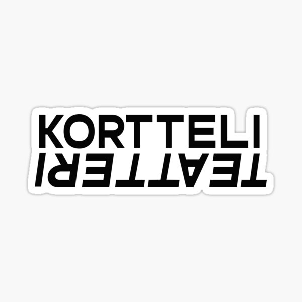 Kortteliteatteri_vaaka_mustavalko Sticker