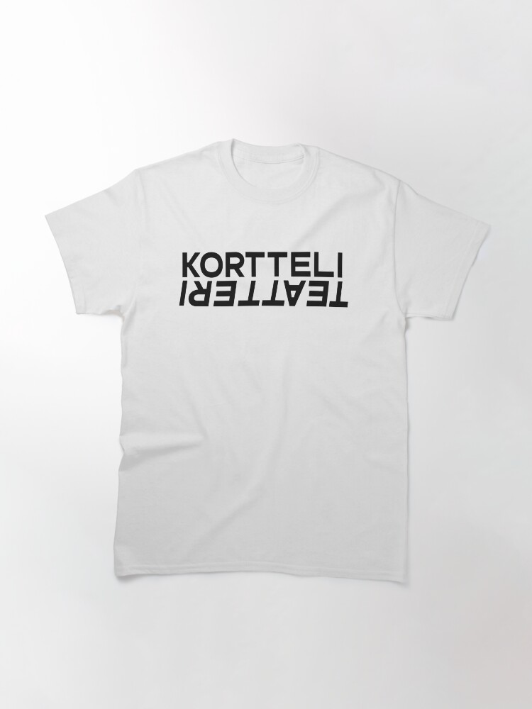 Thumbnail 3 of 7, Classic T-Shirt, Kortteliteatteri_vaaka_mustavalko designed and sold by Teatteri00660.
