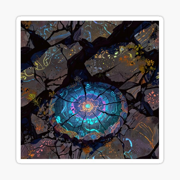 Item preview, Cracked Surface, Vibrant Geometric Patterns, Luminescent Colors designed and sold by CoolPixels.