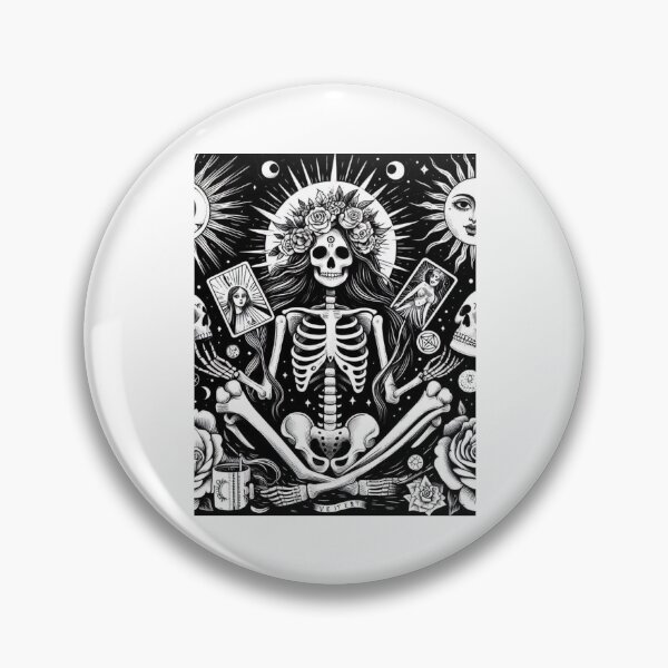 Item preview, Female Skelton holding tarot cards designed and sold by Savage.SelfHelp .