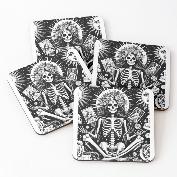 Item preview, Female Skelton holding tarot cards designed and sold by Savage.SelfHelp .