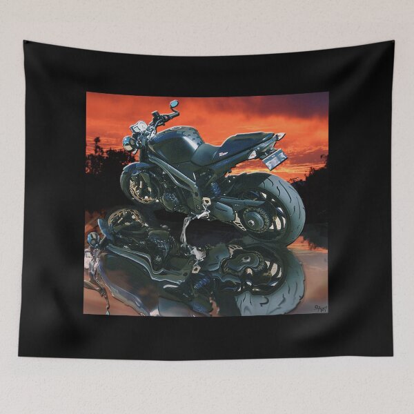 Item preview, Motorcycle sunset designed and sold by amanda metalcat dodds.
