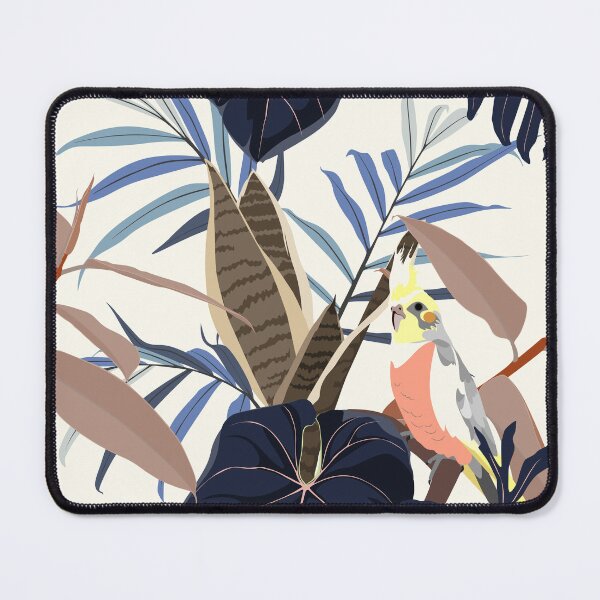 Item preview, Seamless pattern with tropical parrots and palms. designed and sold by MatyKotiv.