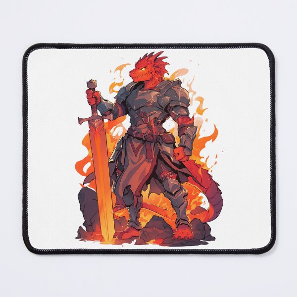 Item preview, DnD RPG Dragonborn Flame Knight Monster designed and sold by bapupa.
