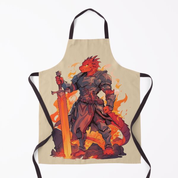 Item preview, DnD RPG Dragonborn Flame Knight Monster designed and sold by bapupa.