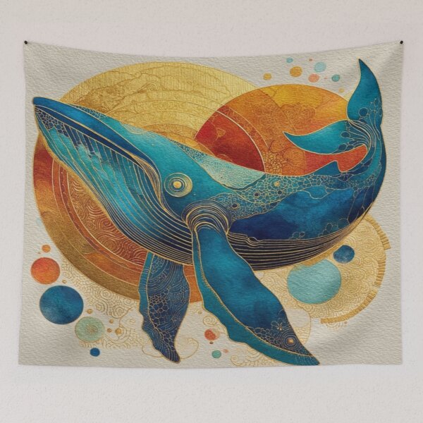 Item preview, A digital artwork of a blue whale designed and sold by Asif's PixelPlay.