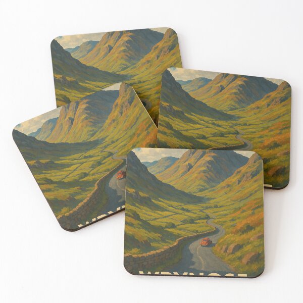 Item preview, Wrynose Pass – Red Car Through the Lake District Highlands designed and sold by Places On Earth.