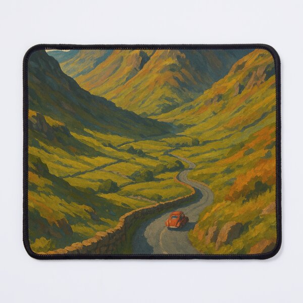 Item preview, Wrynose Pass – Red Car Through the Lake District Highlands designed and sold by Places On Earth.