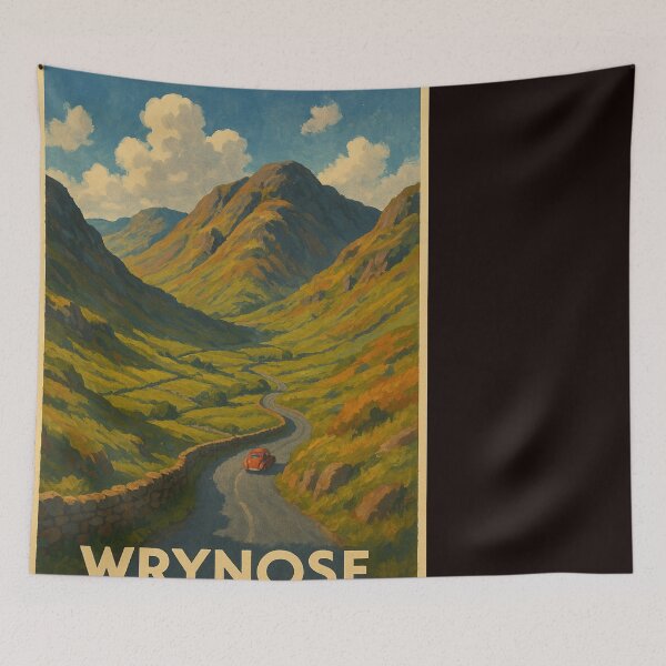 Item preview, Wrynose Pass – Red Car Through the Lake District Highlands designed and sold by Places On Earth.