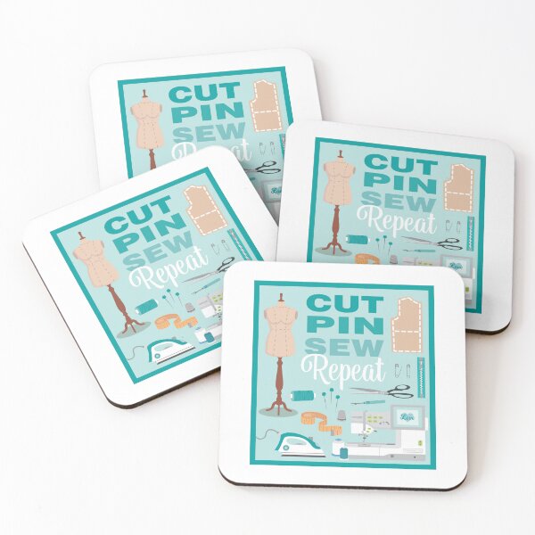 Item preview, Cut pin sew repeat - TEAL designed and sold by StellarFX.