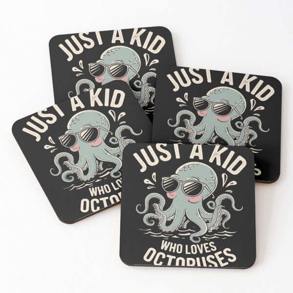 Item preview, Just a Kid Who Loves Octopuses designed and sold by Tee Studio.