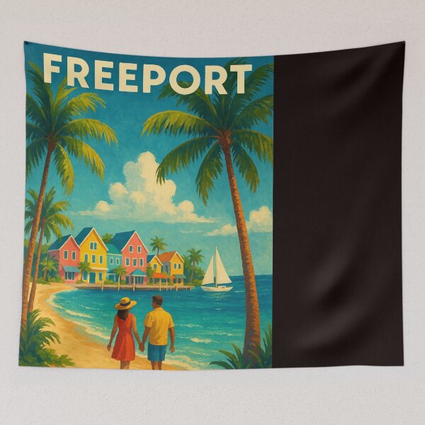 Item preview, Freeport Bahamas – Colorful Island Houses by the Sea designed and sold by Places On Earth.