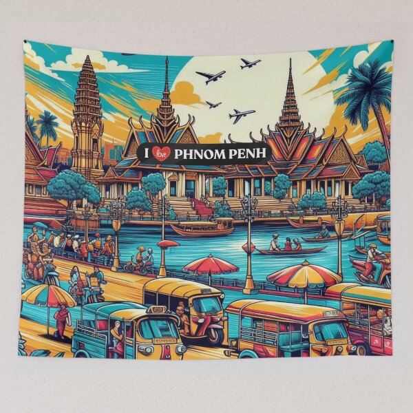 Item preview, Phnom Penh Cambodia AI Art – Perfect for Nature Lovers, Cultural Explorers & Scenic Vacation Accessories designed and sold by knalpot-design.