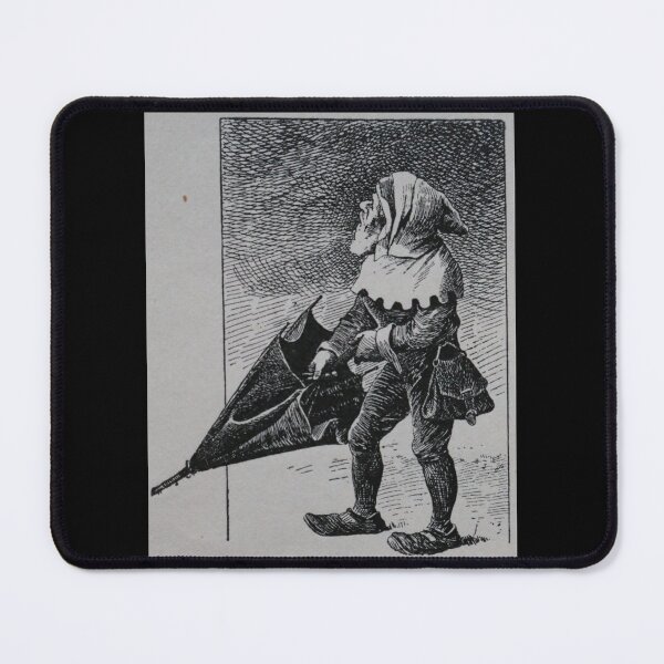 Item preview, Art by Mike Linocut dwarf, bad weather and rain is coming, weather dwarf designed and sold by allartbymike.