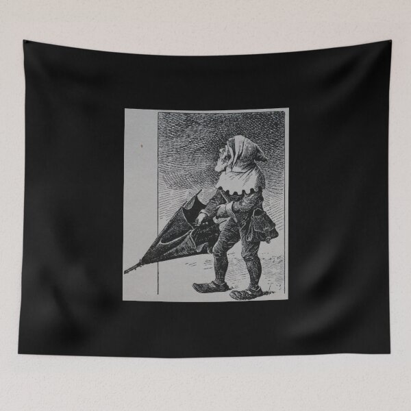 Item preview, Art by Mike Linocut dwarf, bad weather and rain is coming, weather dwarf designed and sold by allartbymike.