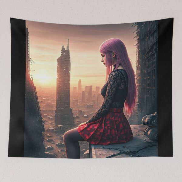 Item preview, Sunset over the ruins designed and sold by e-not-shop.