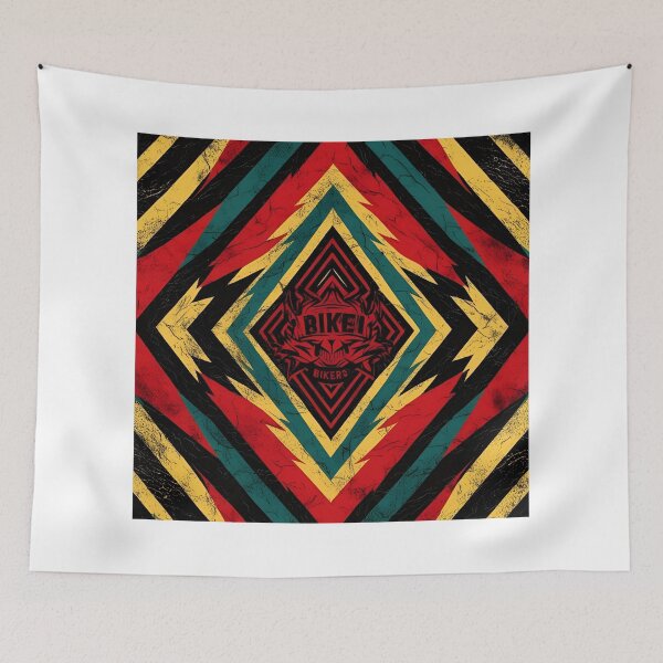 Item preview, Vibrant Tribal Rider - Bold Biker Pattern designed and sold by ErSaSolutions.