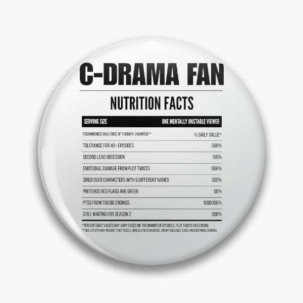 Item preview, Funny C-Drama Fan Nutrition Facts designed and sold by RetroPrints.