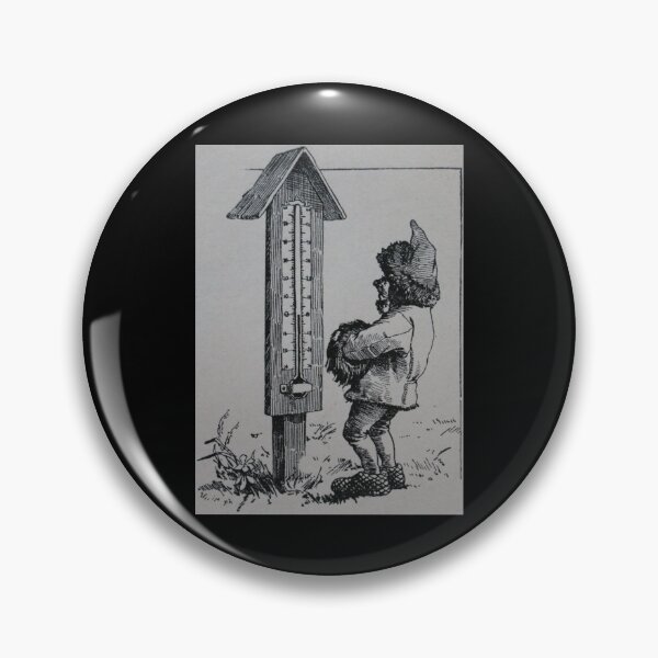 Item preview, Art by Mike Linocut Dwarf, Thermometer Barometer Rising, Weather Dwarf designed and sold by allartbymike.