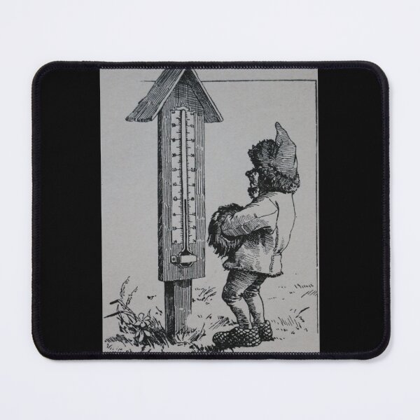 Item preview, Art by Mike Linocut Dwarf, Thermometer Barometer Rising, Weather Dwarf designed and sold by allartbymike.