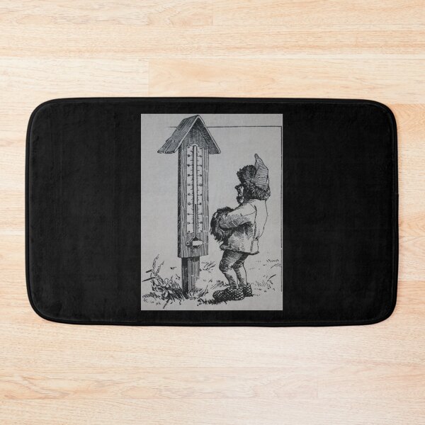 Item preview, Art by Mike Linocut Dwarf, Thermometer Barometer Rising, Weather Dwarf designed and sold by allartbymike.