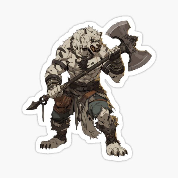DnD Gnoll Berserker Sticker