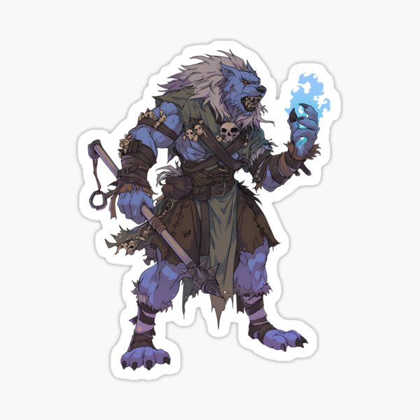 Gnoll Necromancer Monster Sticker