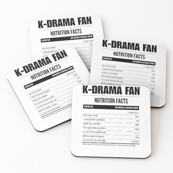 Item preview, Funny K-Drama Fan Nutrition Facts designed and sold by RetroPrints.