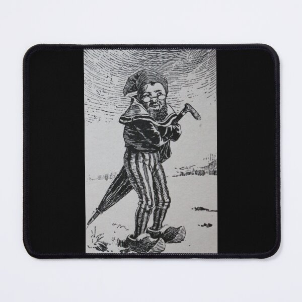 Item preview, Art by Mike Linocut dwarf with umbrella, weather dwarf designed and sold by allartbymike.