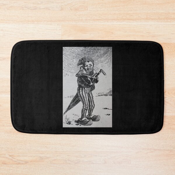 Item preview, Art by Mike Linocut dwarf with umbrella, weather dwarf designed and sold by allartbymike.