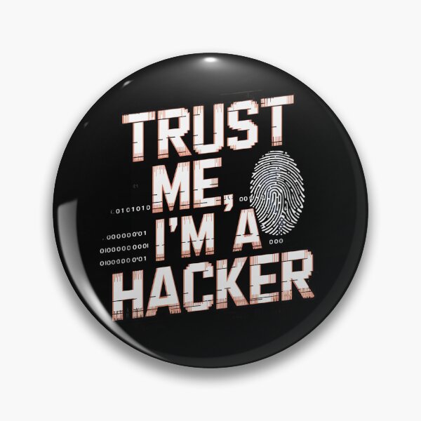 Artikelvorschau, Vertrauen Sie mir, ich bin ein Hacker Art – Cybersecurity Hacker Zitat mit Glitch & Fingerabdruck-Design entworfen und verkauft von pixelpopplanet.