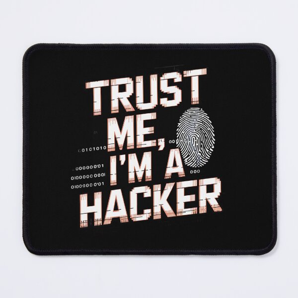 Item preview, Trust Me I’m a Hacker Art – Cybersecurity Hacker Quote with Glitch & Fingerprint Design designed and sold by pixelpopplanet.