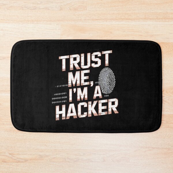 Item preview, Trust Me I’m a Hacker Art – Cybersecurity Hacker Quote with Glitch & Fingerprint Design designed and sold by pixelpopplanet.