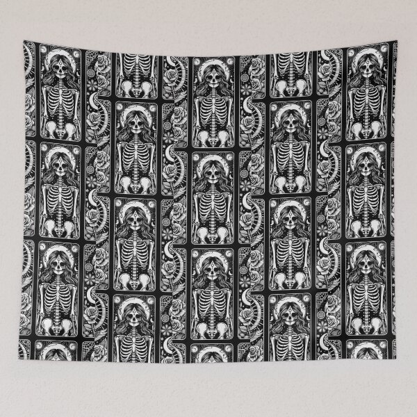 Item preview, Three cards - Skeleton female tarot style design  designed and sold by Savage.SelfHelp .
