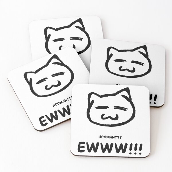 Item preview, Ewww Hooman: Funny cat quote T-shirt and Merchandise | white designed and sold by Drunken Tailor.
