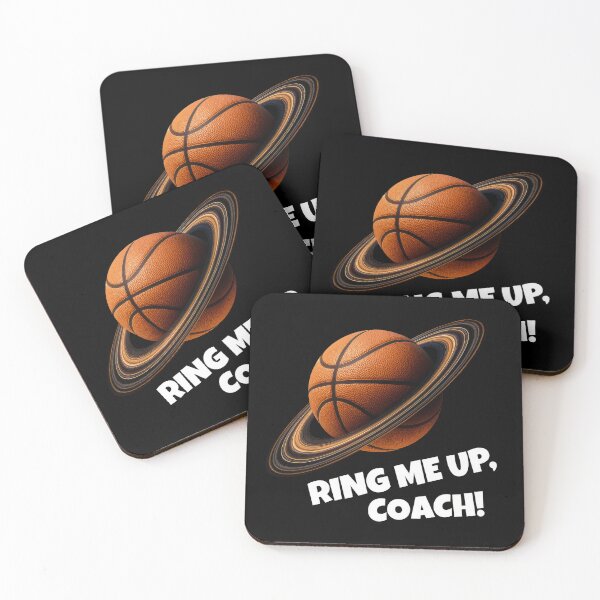 Item preview,  Ring Me Up, Coach! Basketball Planet with Rings — Cosmic Sport Design designed and sold by Maryna_Reine.