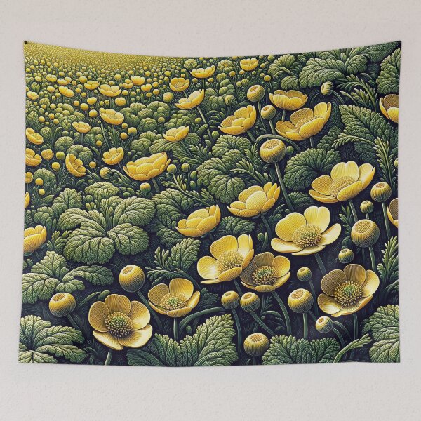 Item preview, Field of Yellow Wildflowers designed and sold by M-Y-A-R-T-.